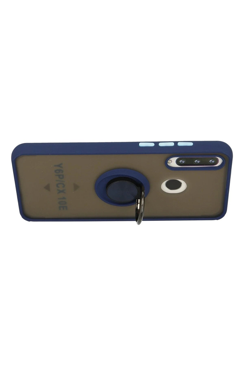 Mey İthalat® Huawei Y6P Kılıf Montreal Yüzüklü Silikon Kapak - Lacivert