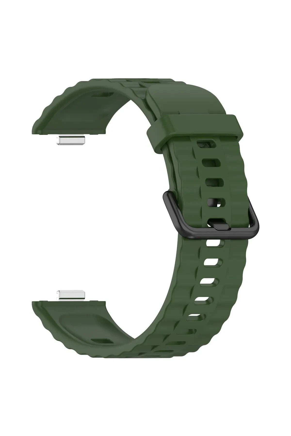 Mey İthalat® Huawei Watch Fit 3 Klasik Kordon - Koyu Yeşil