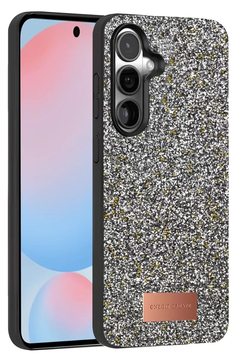 Mey İthalat® Samsung Galaxy S24 Bright Simli Kapak - Gold
