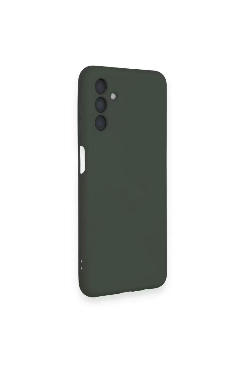 Mey İthalat® Samsung Galaxy A14 4G Kılıf Nano içi Kadife Silikon - Koyu Yeşil