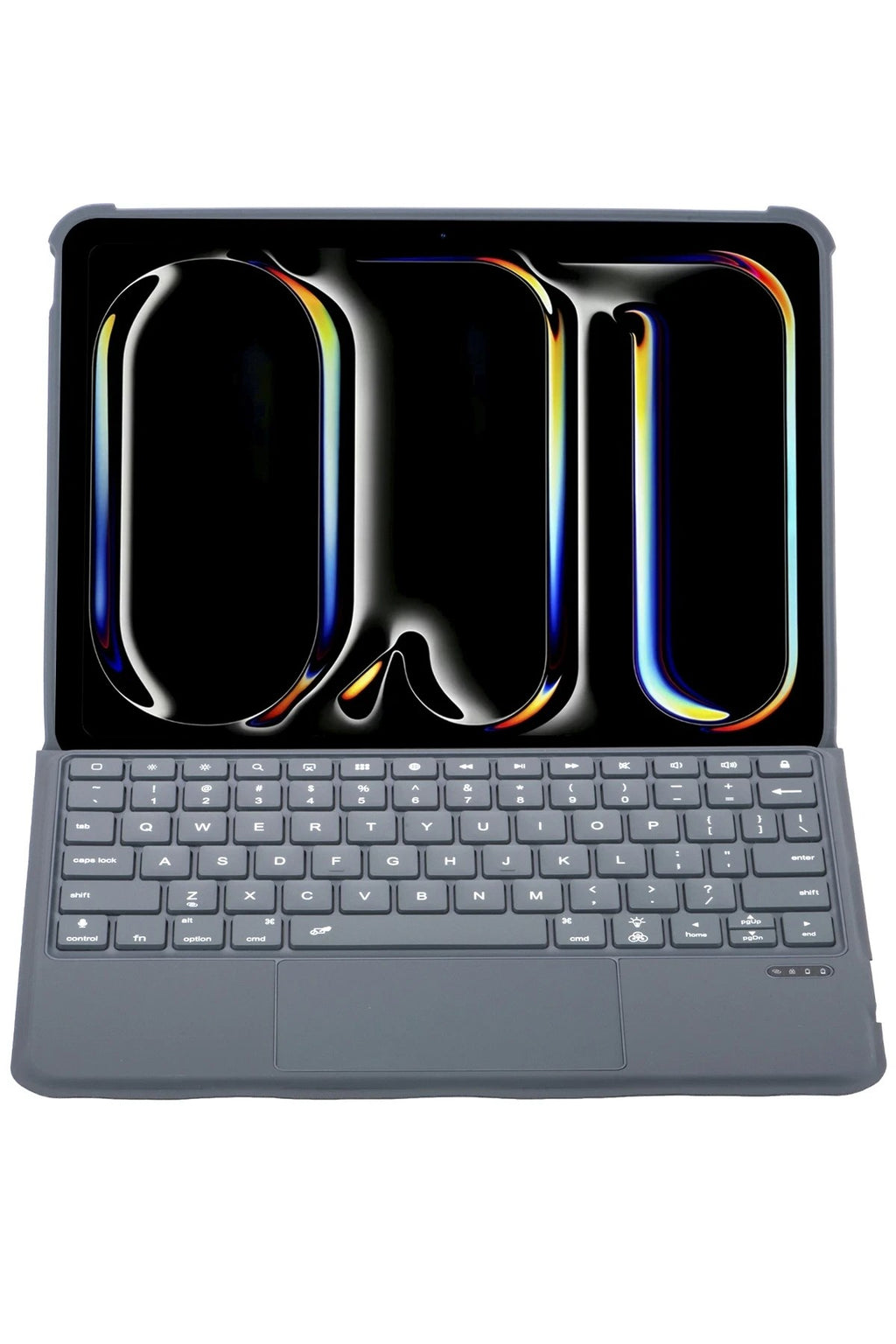 Mey İthalat® T5504D iPad Pro 11 (2024) Kılıf Palermo Ledli Klavyeli Standlı Tablet Kılıfı - Siyah
