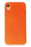 Mey İthalat® iPhone XR Kılıf First Silikon - Parlak Turuncu