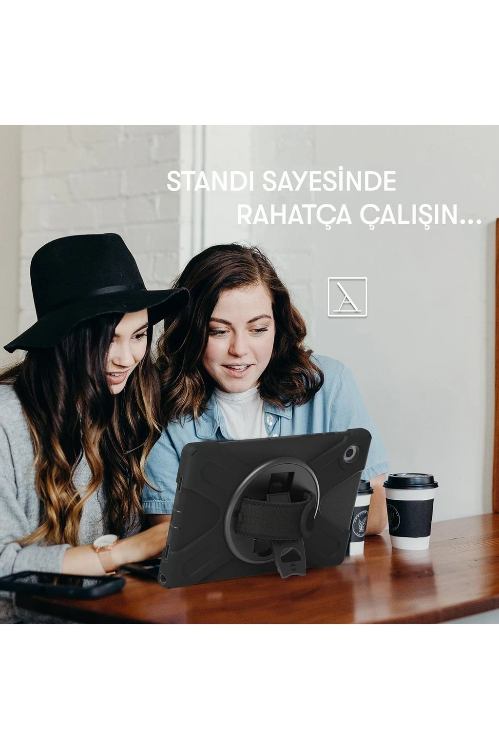 Mey İthalat® Samsung Galaxy X200 Tab A8 10.5 Kılıf Amazing Tablet Kapak - Turuncu