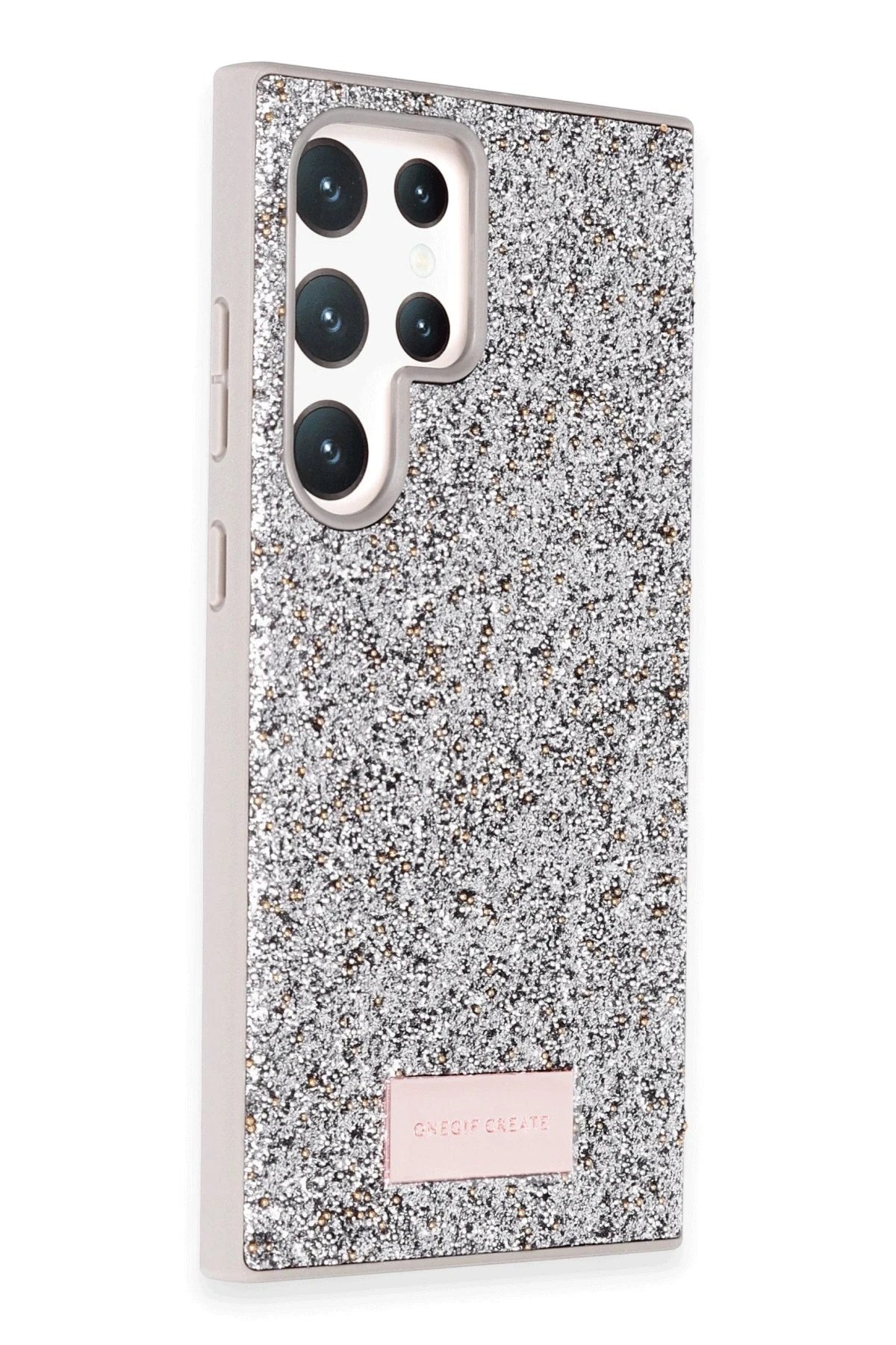 Mey İthalat® Samsung Galaxy S24 Ultra Bright Simli Kapak - Gümüş