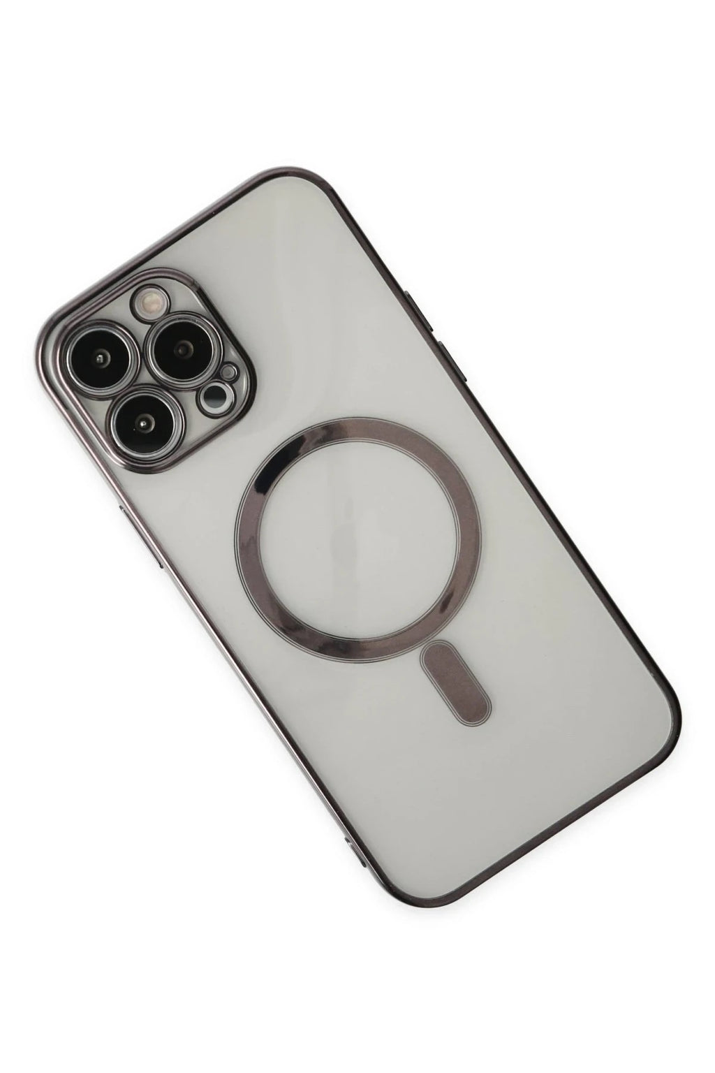 Mey İthalat® iPhone 14 Pro Kılıf Magneticsafe Lazer Silikon - Siyah