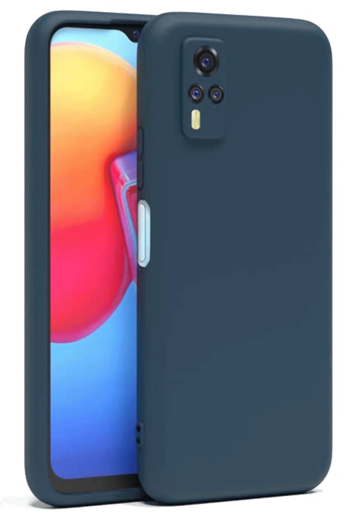 Mey İthalat® Vivo Y53S Kılıf Nano içi Kadife Silikon - Lacivert