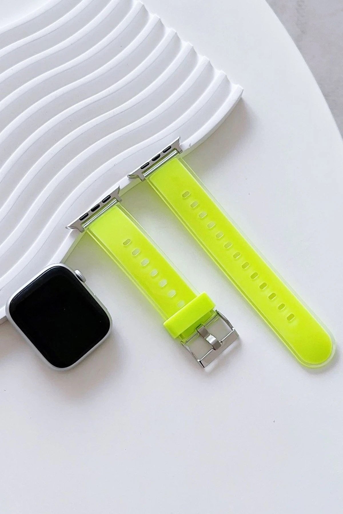Mey İthalat® Watch 45mm Jelly Silikon Kordon - Yeşil
