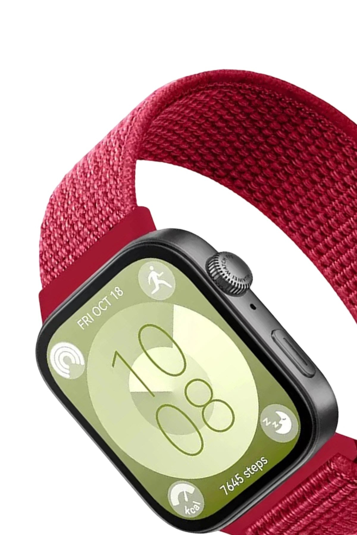 Mey İthalat® Huawei Fit 4 Hasırlı Cırtcırtlı Kordon - Kırmızı