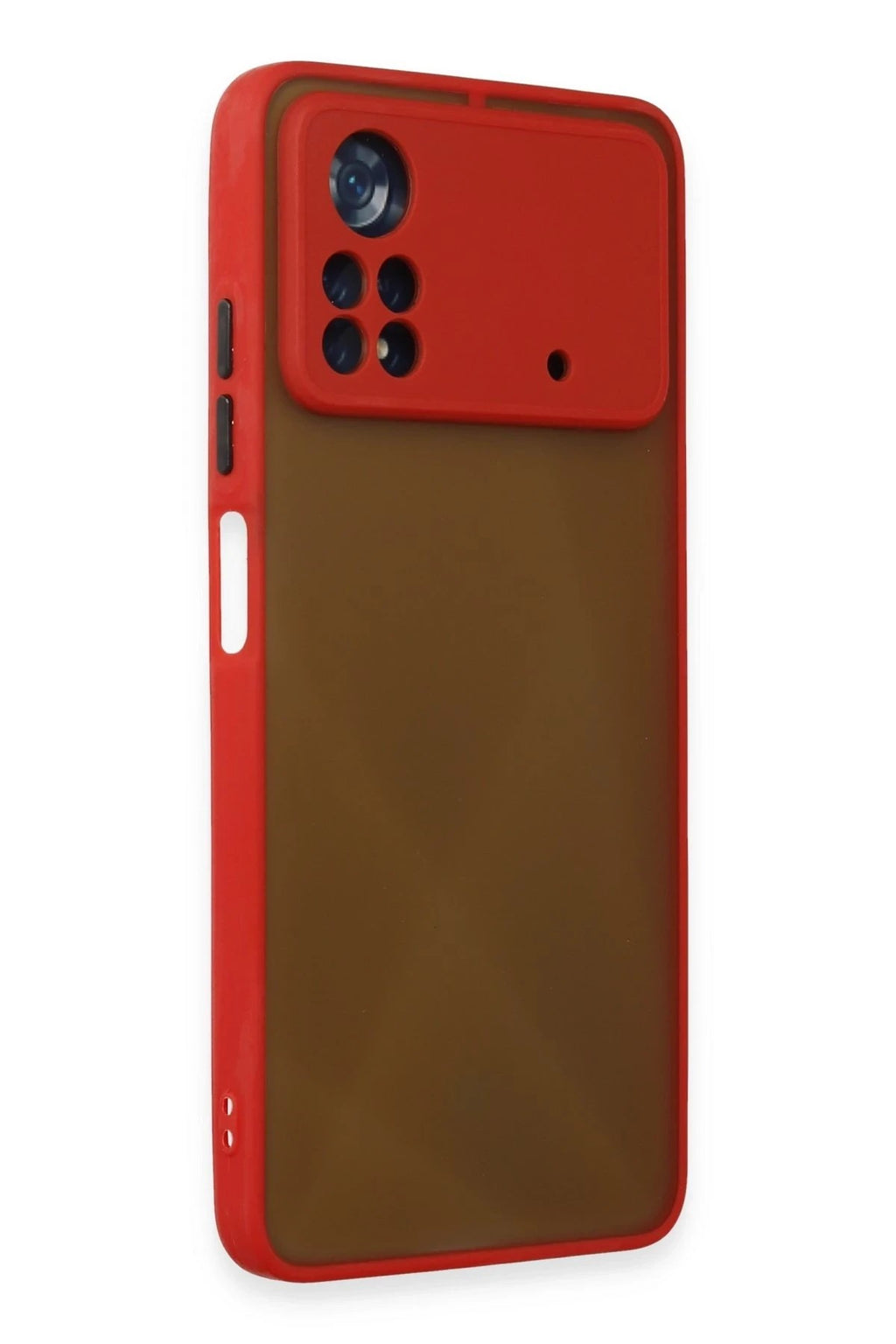 Mey İthalat® Poco X4 Pro 5G Kılıf Montreal Silikon Kapak - Kırmızı
