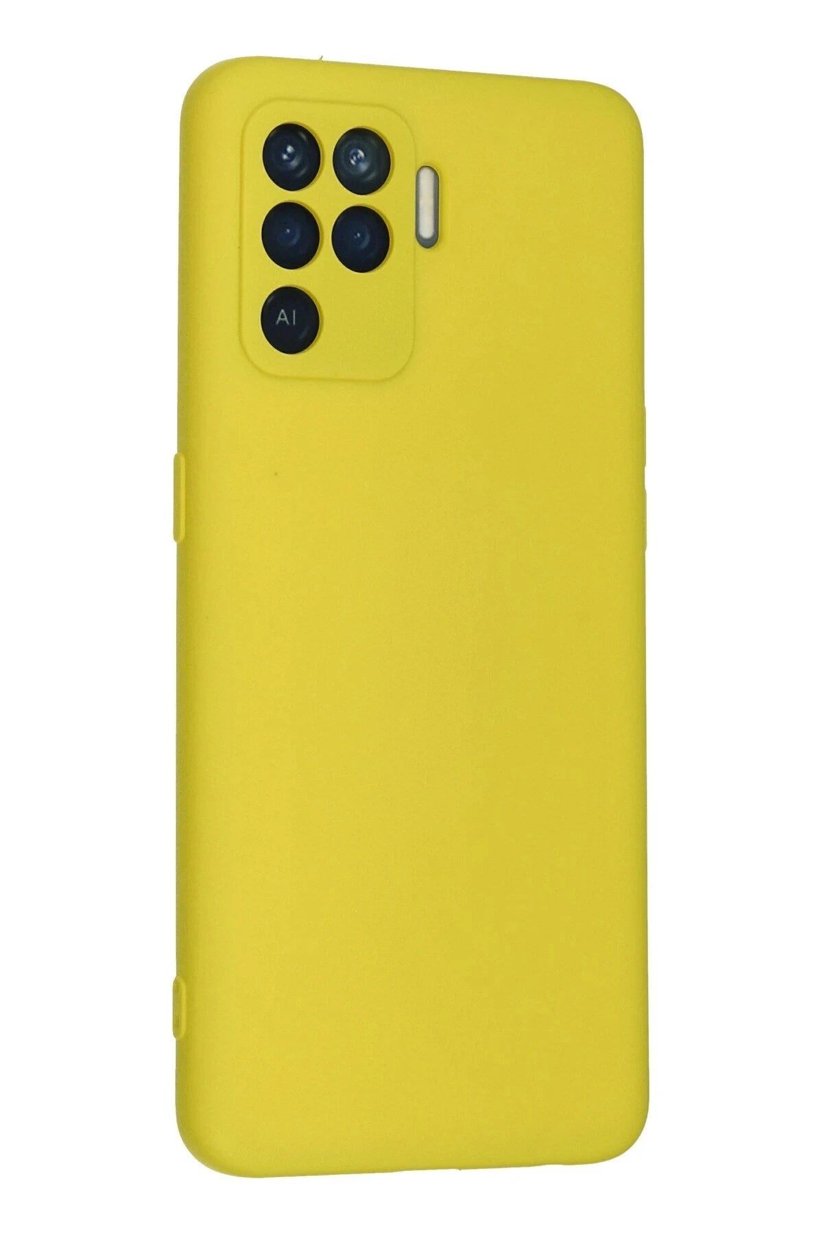 Mey İthalat® Reno 5 Lite Kılıf Nano içi Kadife Silikon - Sarı