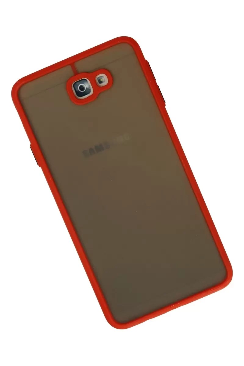Mey İthalat® Samsung Galaxy J7 Prime Kılıf Montreal Silikon Kapak - Kırmızı