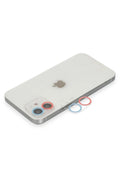 Mey İthalat® iPhone 12 Renkli Kamera Lens Koruma Cam - Pembe-Mavi