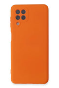 Mey İthalat® Samsung Galaxy A22 Kılıf Nano içi Kadife Silikon - Turuncu