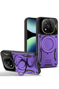 Mey İthalat® Redmi Note 14 Pro Plus Kılıf Joy Lens Standlı Kapak - Mor