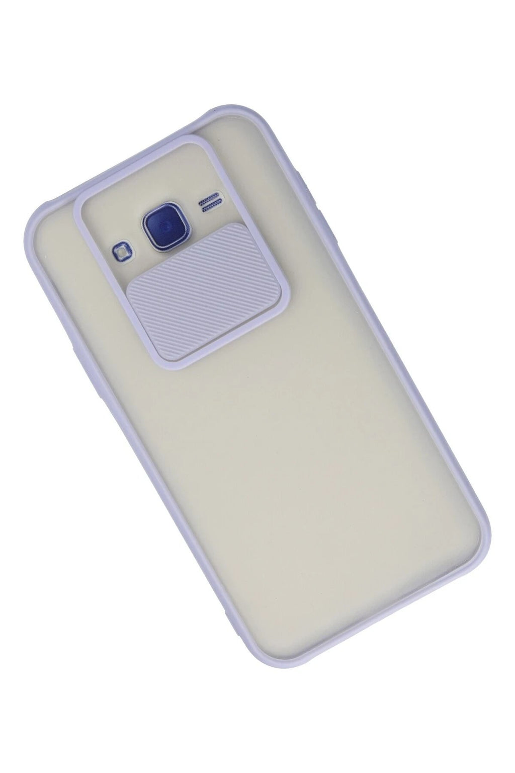 Mey İthalat® Samsung Galaxy J7 Kılıf Palm Buzlu Kamera Sürgülü Silikon - Lila