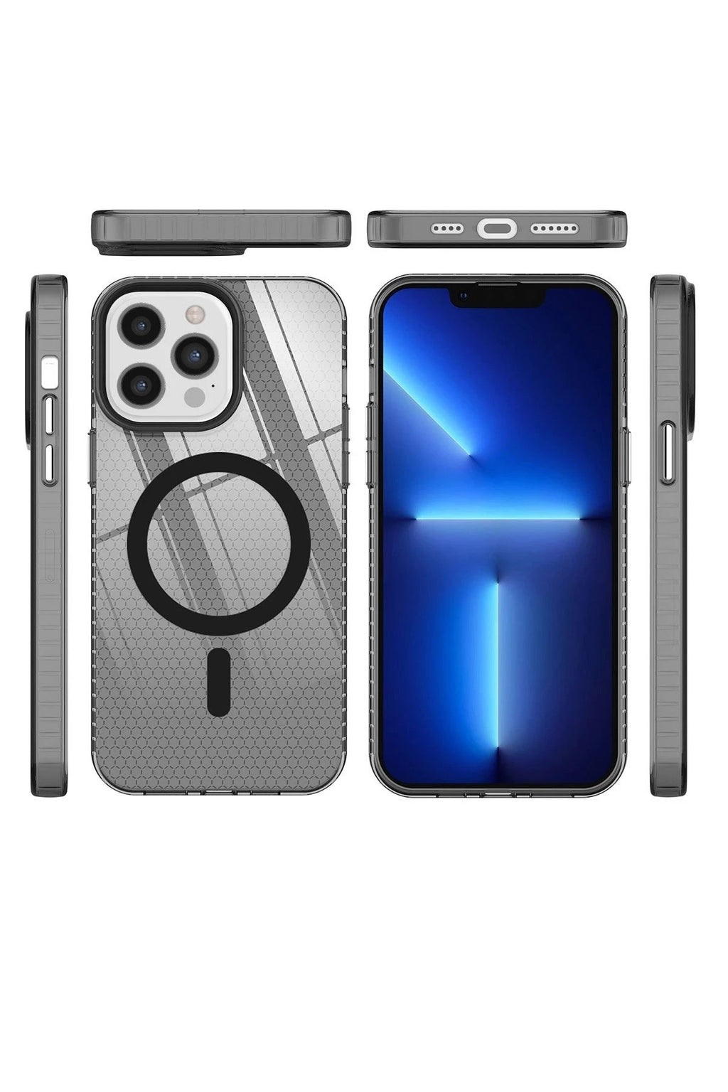 Mey İthalat® iPhone 12 Pro Max Kılıf Beta Magneticsafe Silikon - Siyah