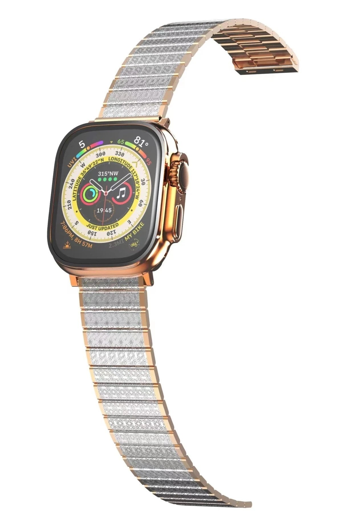 Mey İthalat® Watch 38mm Made Metal Kordon - Gümüş-Rose Gold