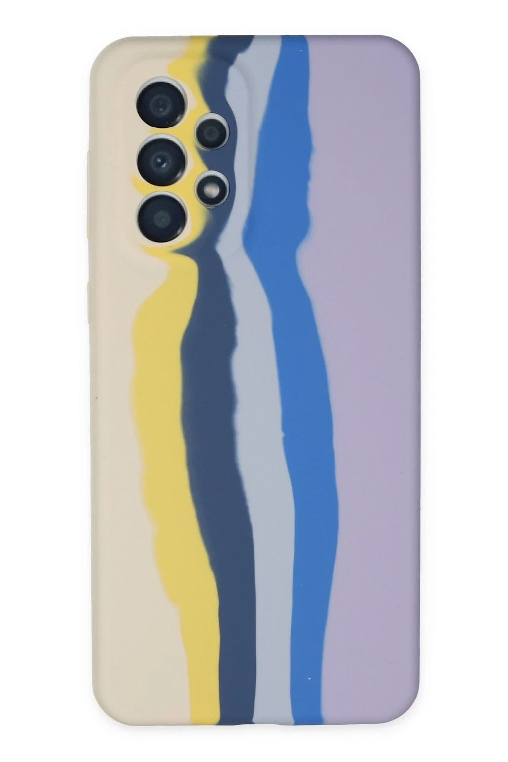 Mey İthalat® Samsung Galaxy A53 5G Kılıf Ebruli Lansman Silikon - Sarı-Lila