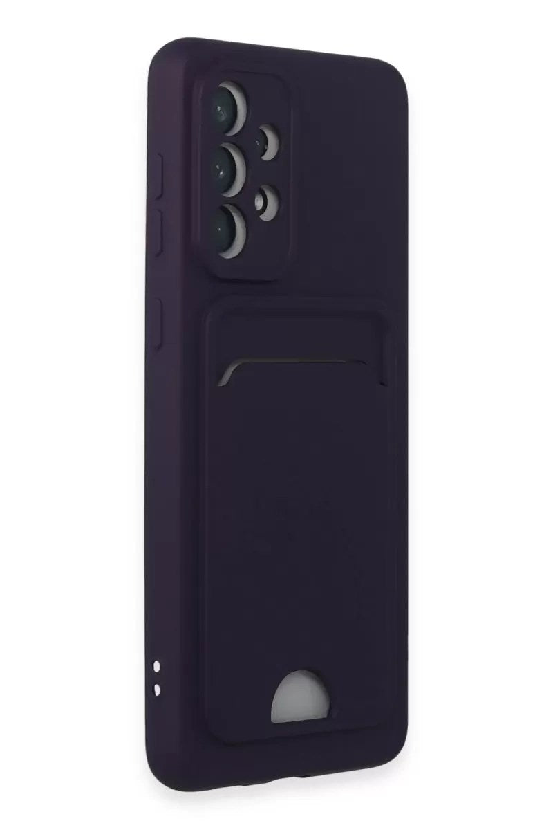 Mey İthalat® Samsung Galaxy A33 5G Kılıf Kelvin Kartvizitli Silikon - Derin Mor