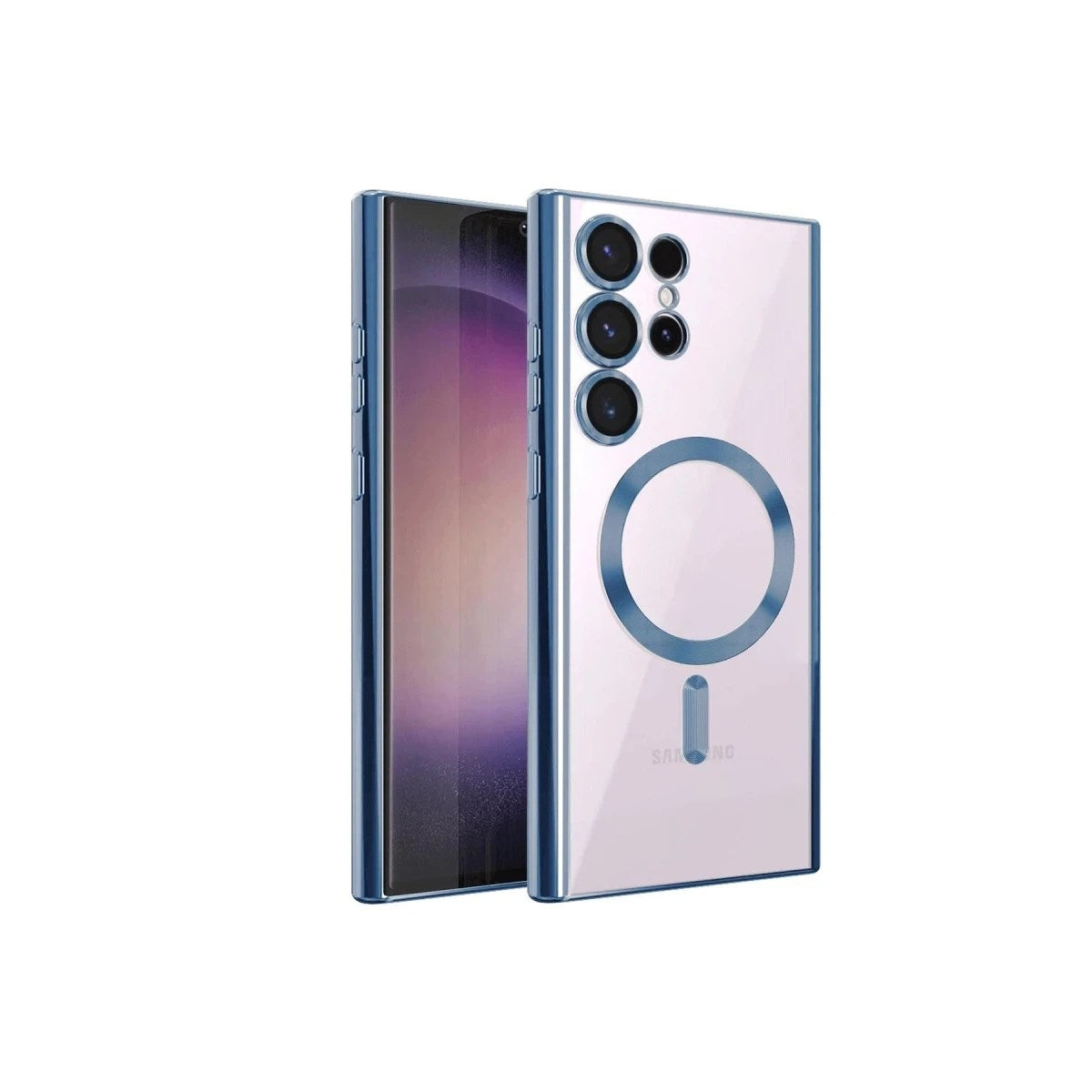 Mey İthalat® Samsung Galaxy S22 Ultra Kılıf Kross Magneticsafe Kapak - Sierra Blue