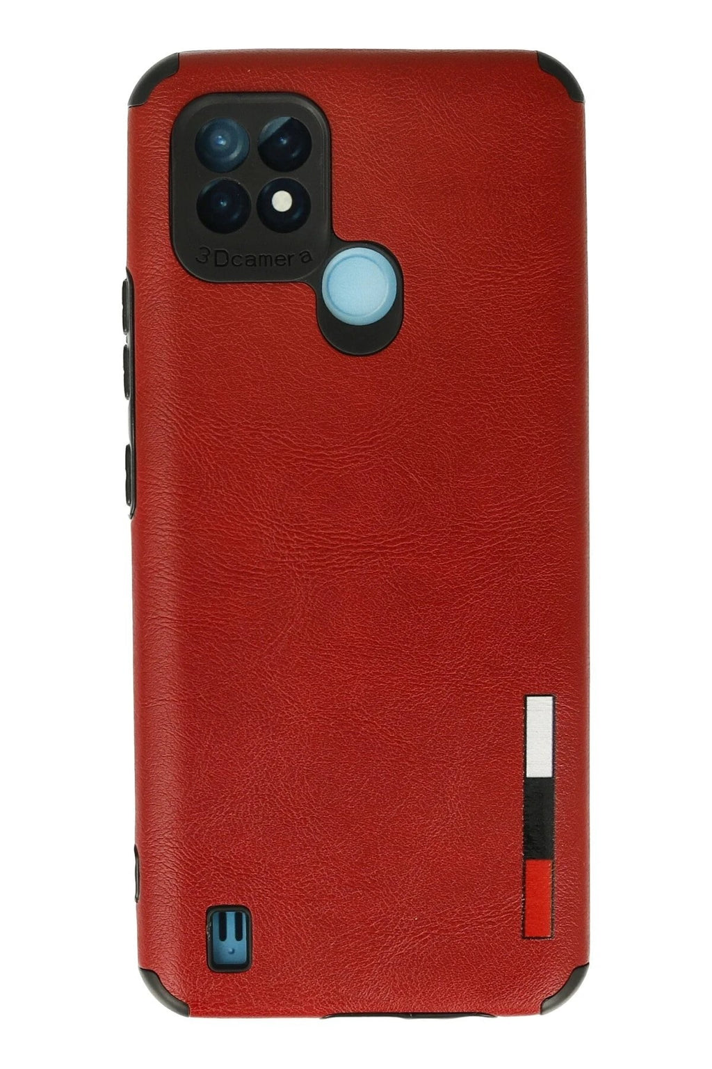 Mey İthalat® Realme C21 Kılıf Loop Deri Silikon - Kırmızı