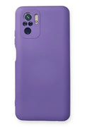 Mey İthalat® Redmi Note 10 Kılıf Nano içi Kadife Silikon - Mor