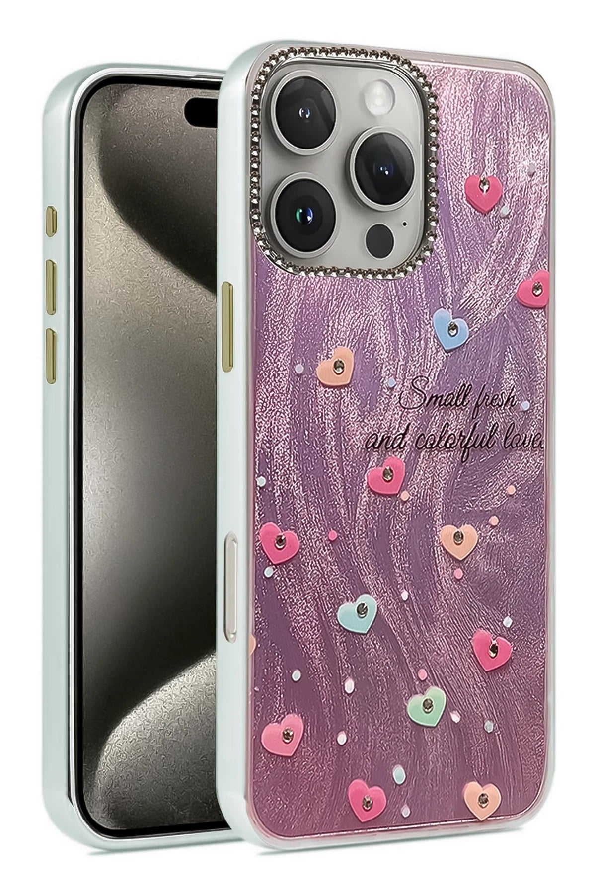 Mey İthalat® iPhone 16 Pro Kılıf Blade Aynalı Desenli Kapak - Desen 8