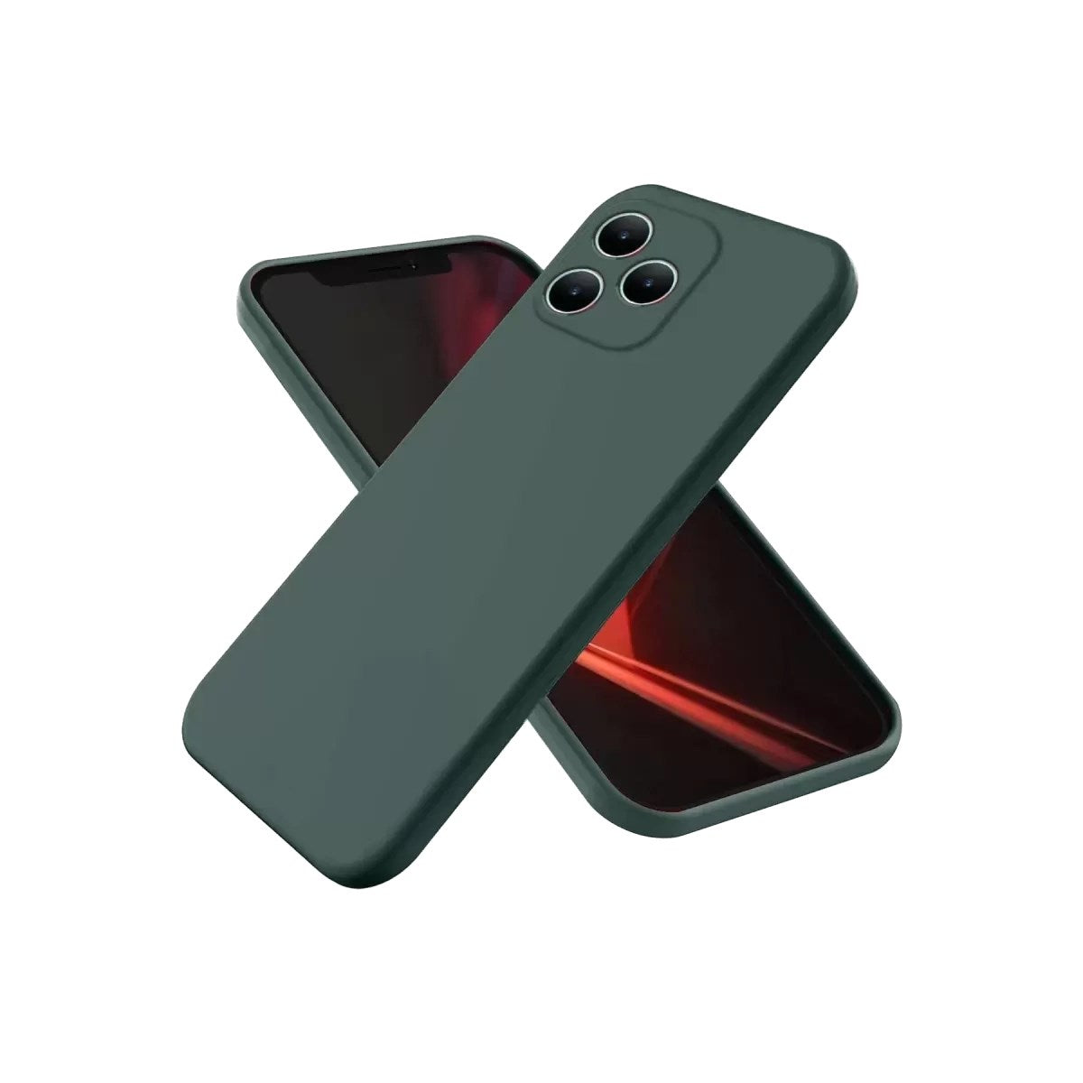 Mey İthalat® Realme Note 50 4G Kılıf First Silikon - Koyu Yeşil
