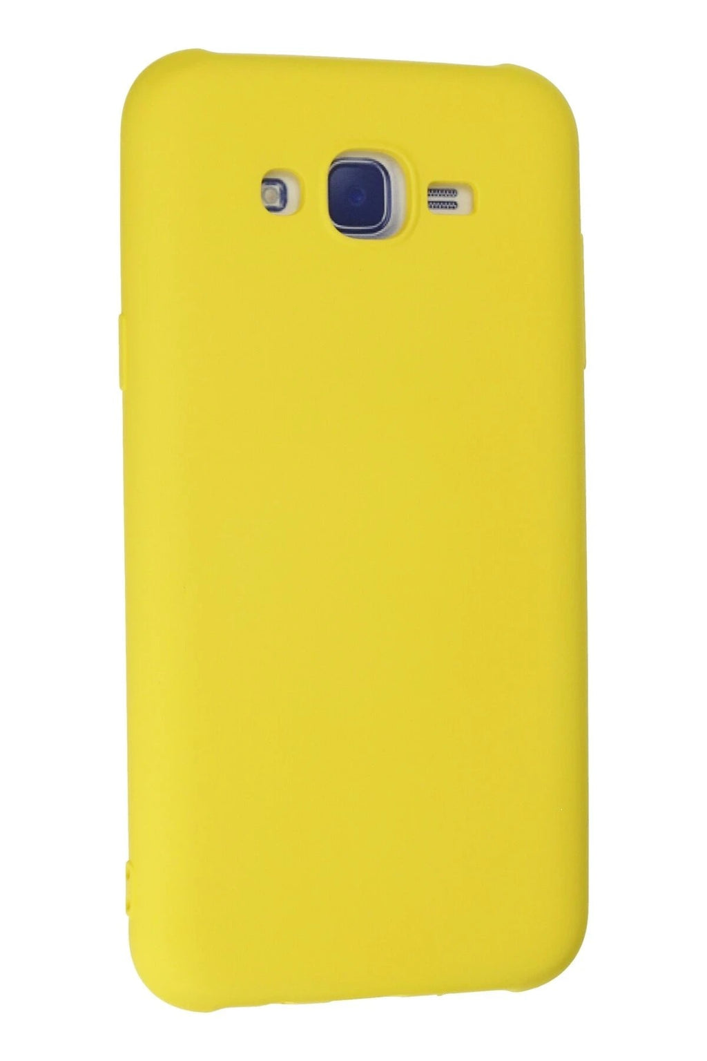 Mey İthalat® Samsung Galaxy J7 Kılıf Nano içi Kadife Silikon - Sarı