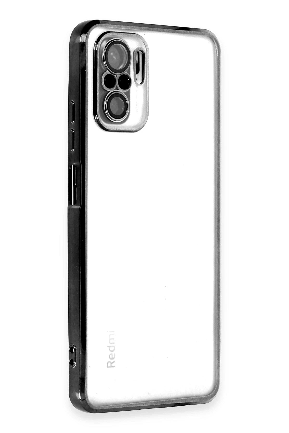 Mey İthalat® Redmi Note 10 Kılıf Lensli Silikon - Siyah