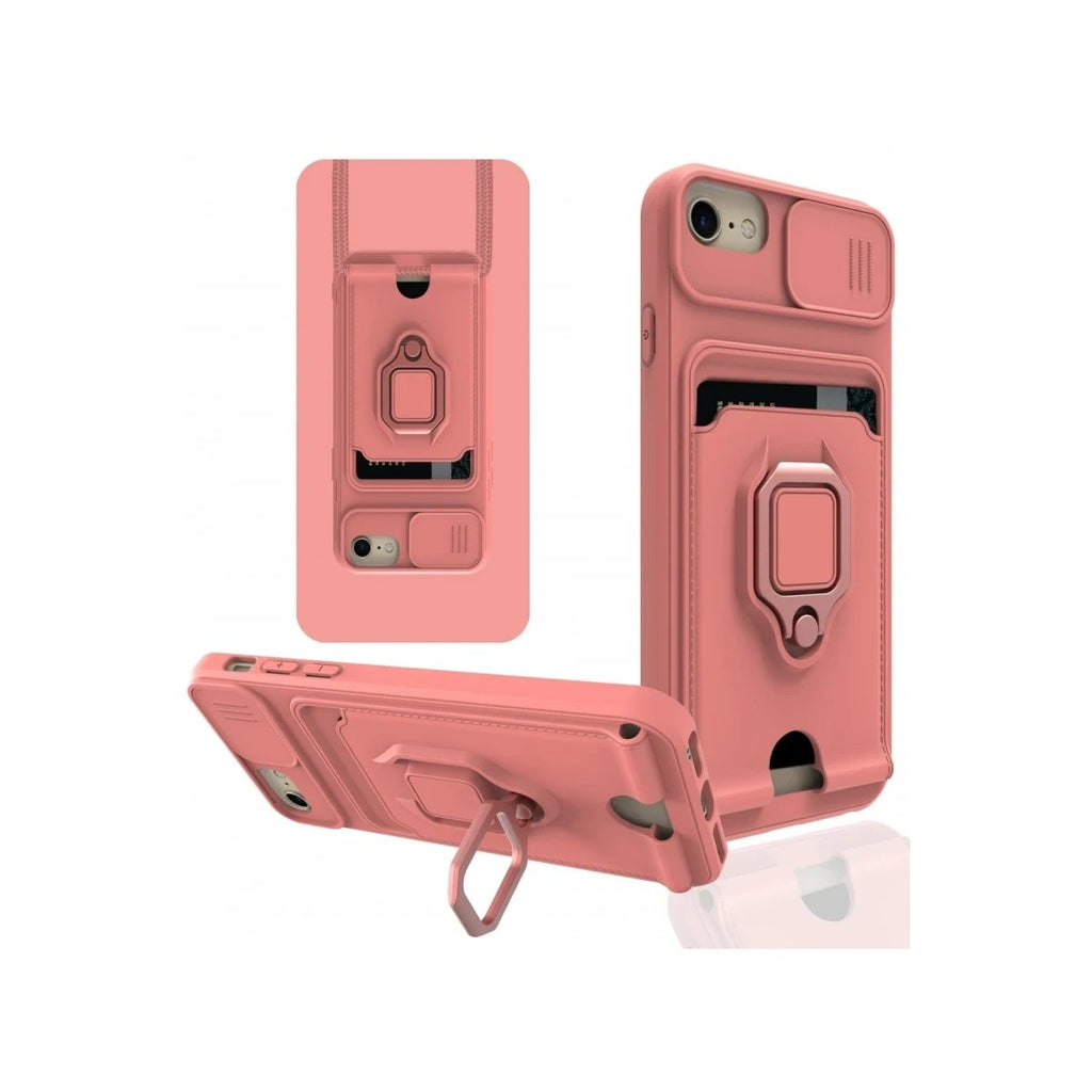 Mey İthalat® iPhone 6 Kılıf Zuma Kartvizitli Yüzüklü Silikon - Pembe