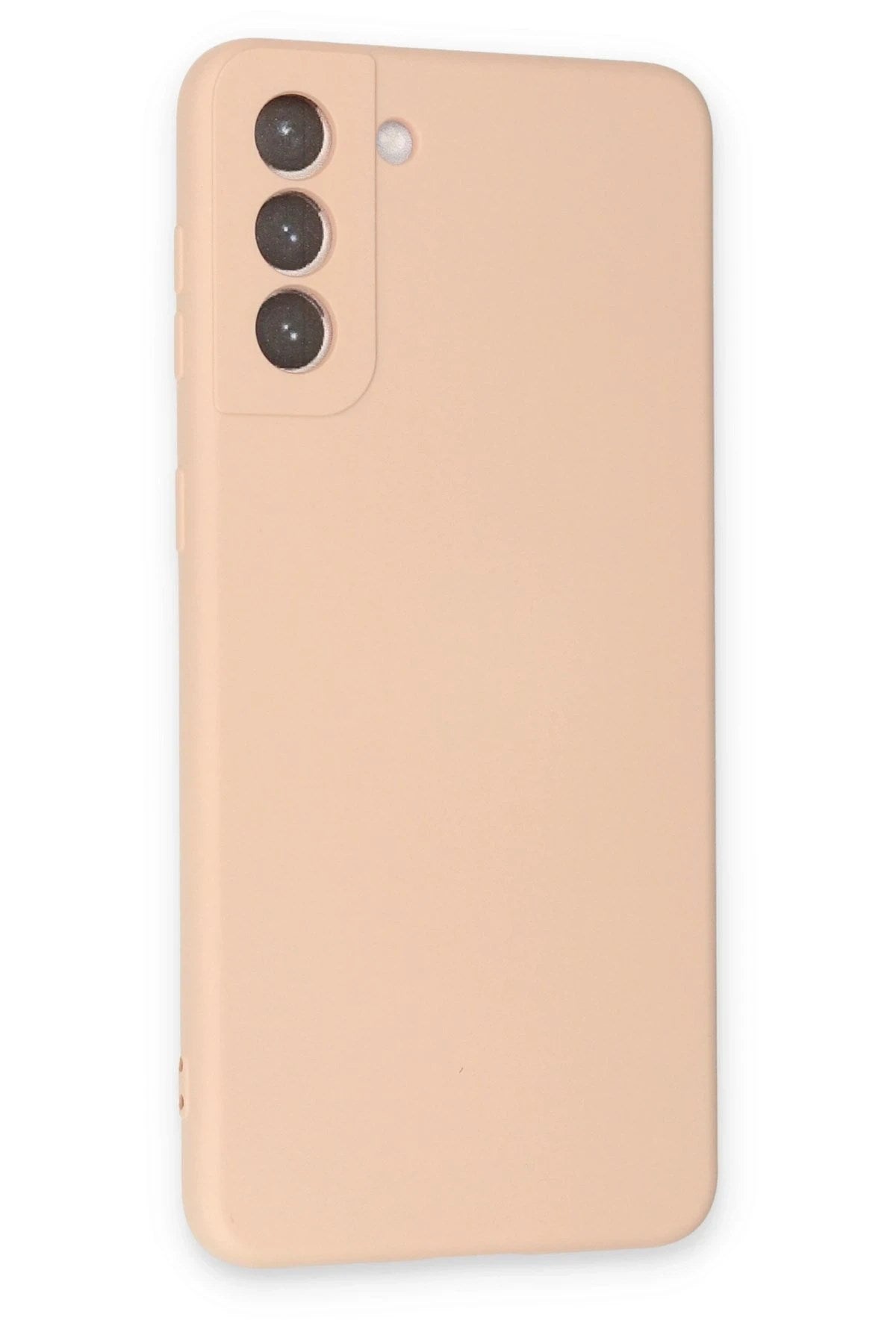 Mey İthalat® Samsung Galaxy S21 Plus Kılıf Nano içi Kadife Silikon - Pudra