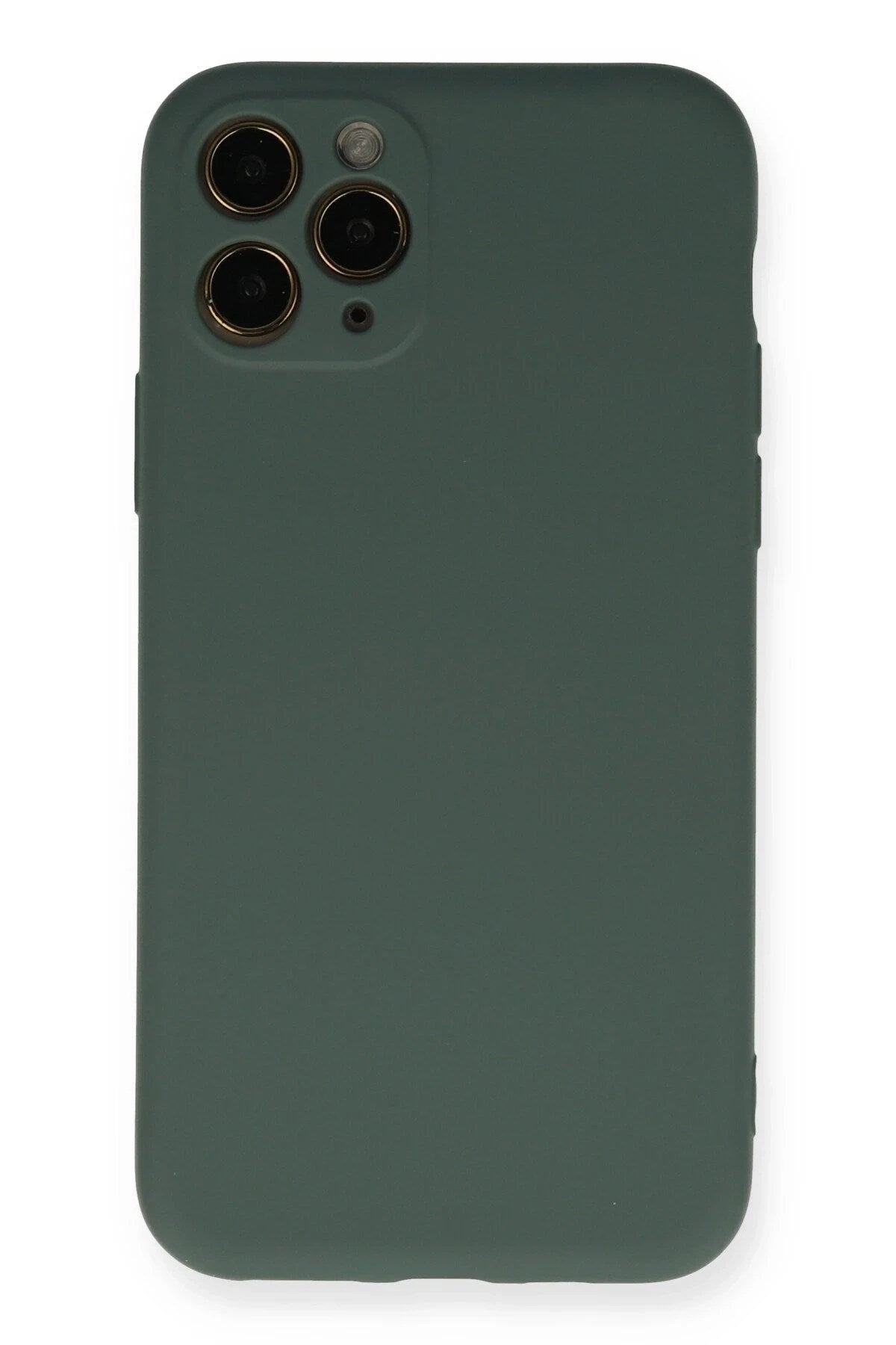 Mey İthalat® iPhone 11 Pro Kılıf Nano içi Kadife Silikon - Koyu Yeşil