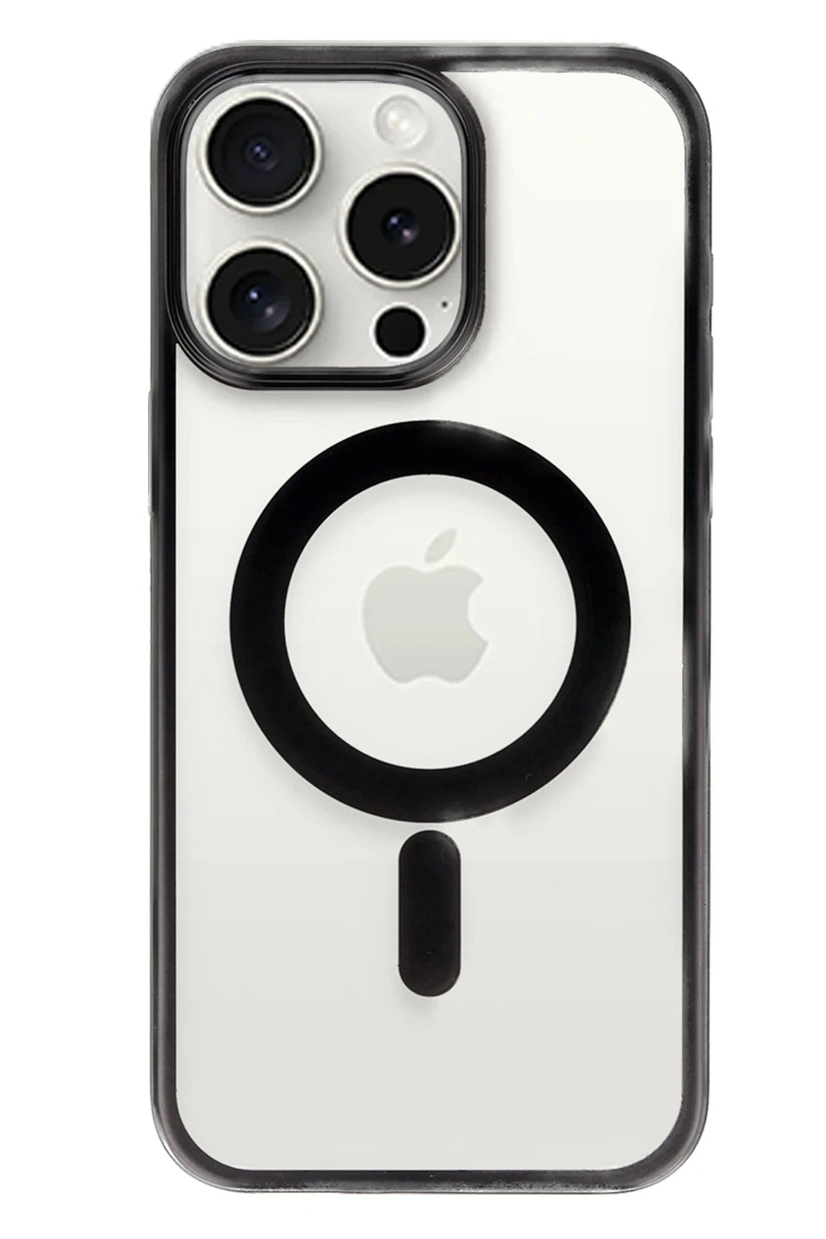Mey İthalat® iPhone 15 Pro Max Kılıf Erozi Magsafe Kapak - Siyah