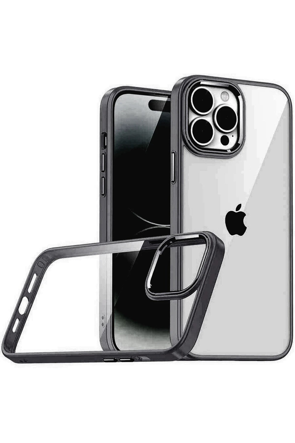 Mey İthalat® iPhone 15 Pro Max Lensli Silikon - Siyah