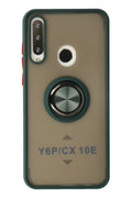 Mey İthalat® Huawei Y6P Kılıf Montreal Yüzüklü Silikon Kapak - Yeşil