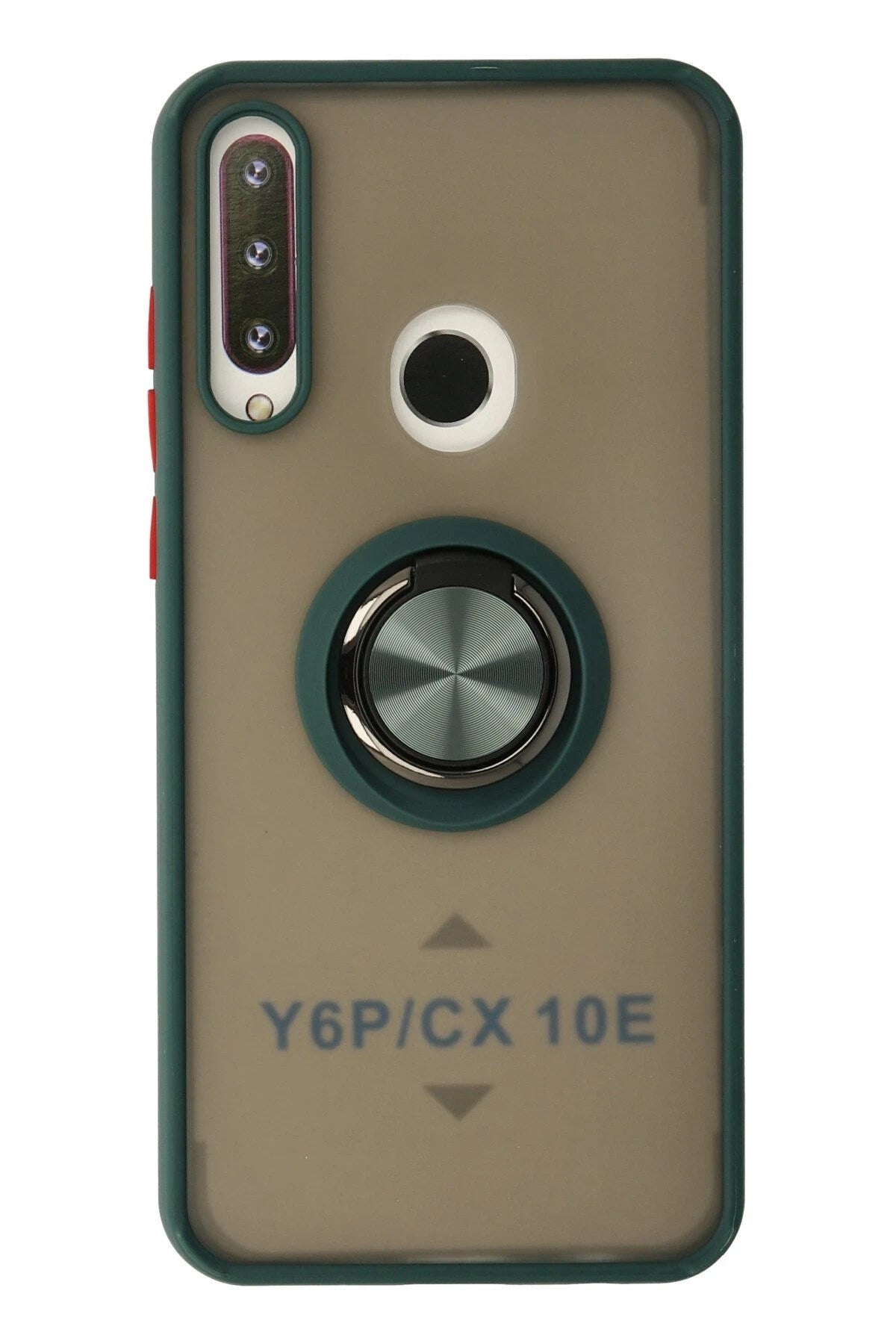 Mey İthalat® Huawei Y6P Kılıf Montreal Yüzüklü Silikon Kapak - Yeşil