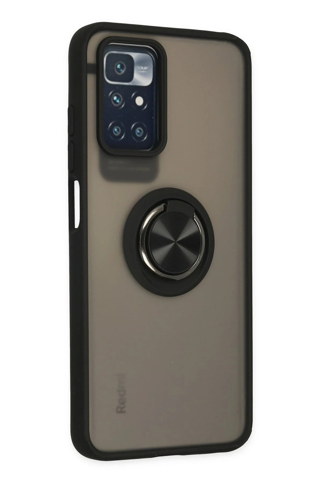 Mey İthalat® Redmi 10 2022 Kılıf Montreal Yüzüklü Silikon Kapak - Siyah