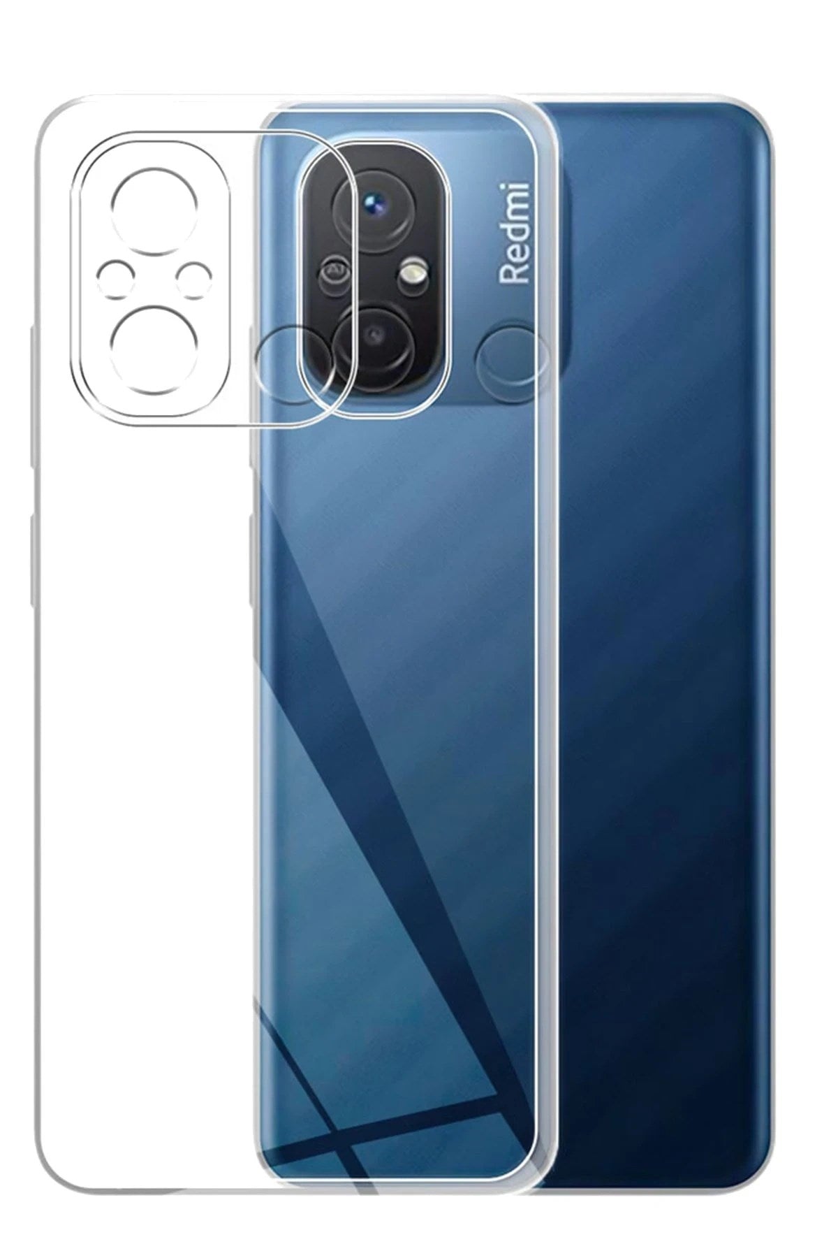 Mey İthalat® Redmi 12C Kılıf Lüx Şeffaf Silikon