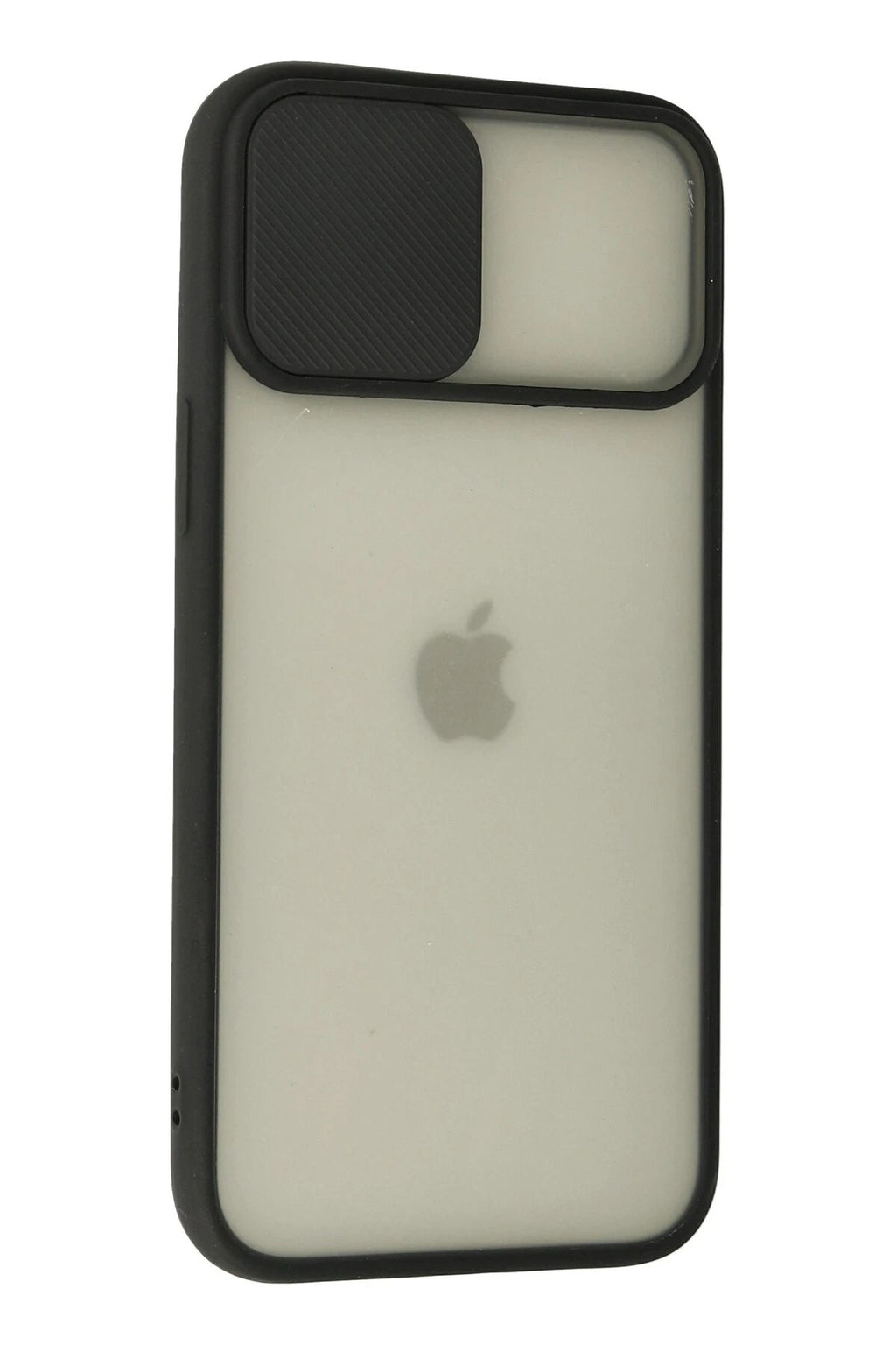 Mey İthalat® iPhone 12 Pro Max Kılıf Palm Buzlu Kamera Sürgülü Silikon - Siyah