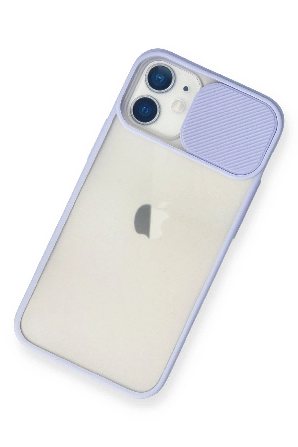 Mey İthalat® iPhone 11 Kılıf Palm Buzlu Kamera Sürgülü Silikon - Lila