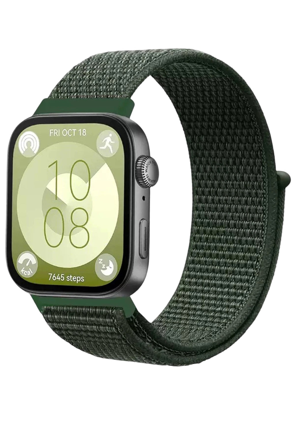 Mey İthalat® Huawei Fit 4 Hasırlı Cırtcırtlı Kordon - Koyu Yeşil