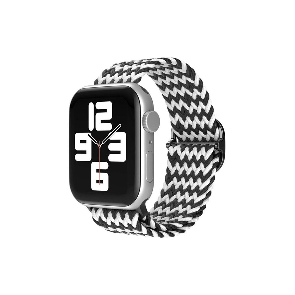 Mey İthalat® Watch 42mm Star Kordon - Zigzag Siyah-Beyaz