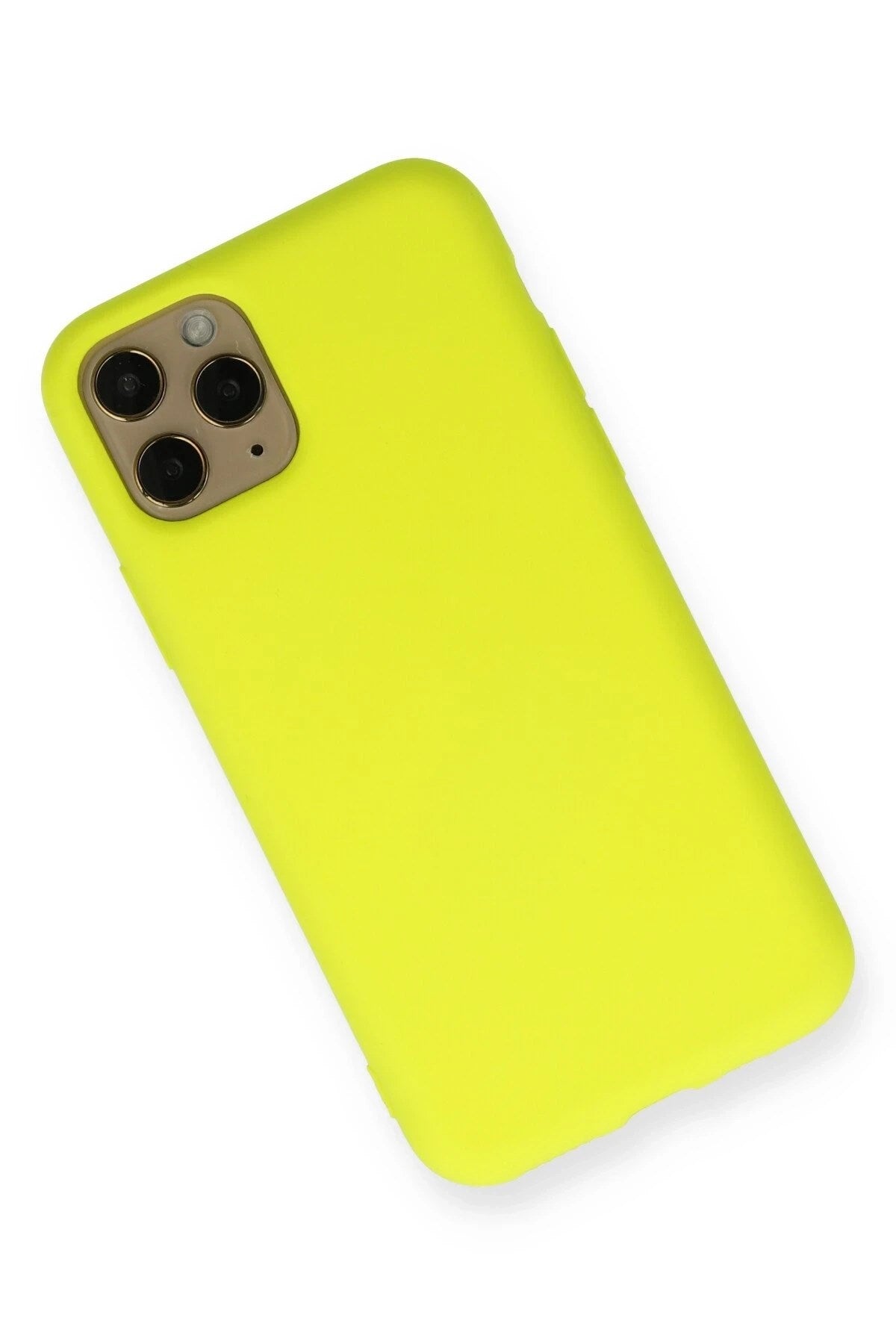 Mey İthalat® iPhone 11 Pro Kılıf Nano içi Kadife Silikon - Sarı