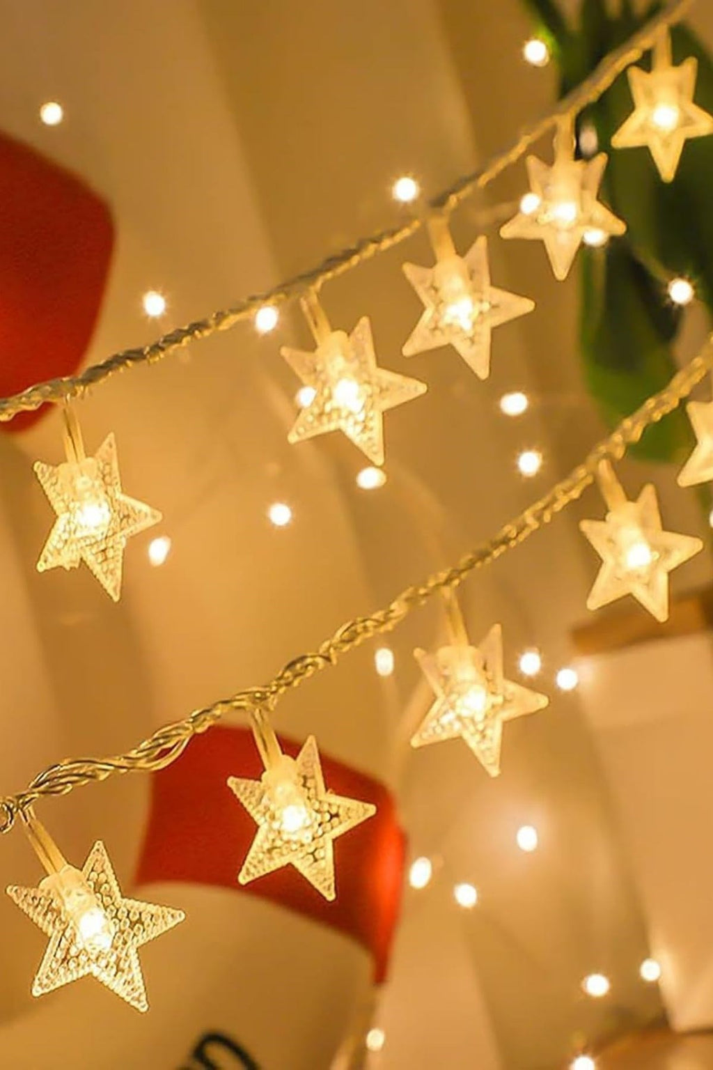 Yıldız Şekilli 3.5 Metre USB LED Işık – 20 Adet LED’li Dekoratif Ortam Aydınlatması