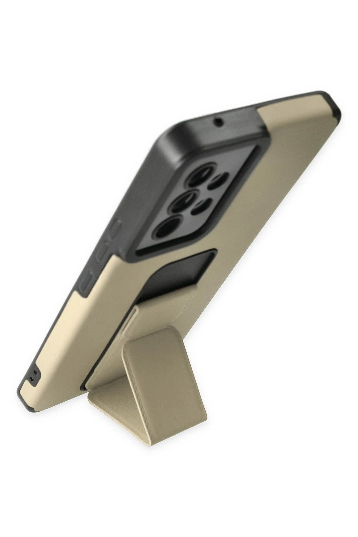 Mey İthalat® Samsung Galaxy A53 5G Kılıf Mega Standlı Silikon - Gold
