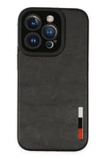Mey İthalat® iPhone 14 Pro Kılıf Loop Deri Silikon - Siyah