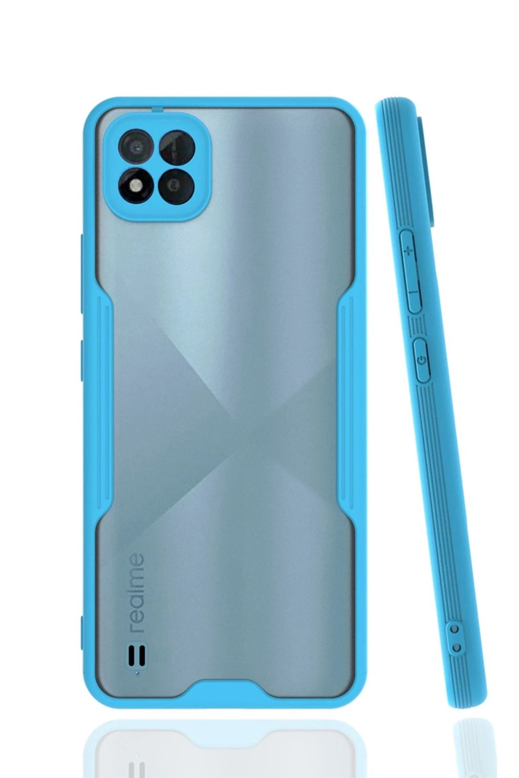 Mey İthalat® Realme C11 2021 Kılıf Platin Silikon - Mavi