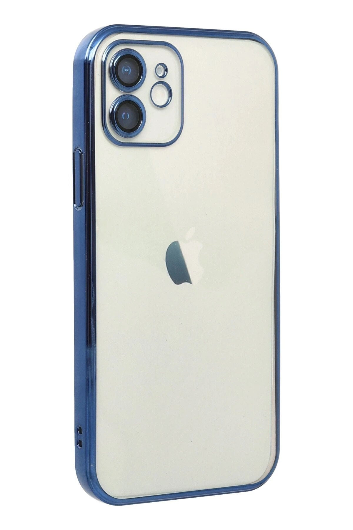 Mey İthalat® iPhone 12 Kılıf Lensli Silikon - Lacivert