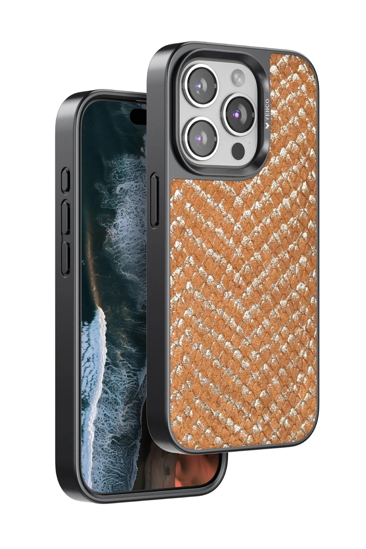Mey İthalat® iPhone 14 Pro Viper Kapak - Kahverengi